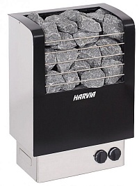 Электрическая печь для сауны HARVIA Classic Electro CS80, 8 кВт, пульт встроен, чёрная