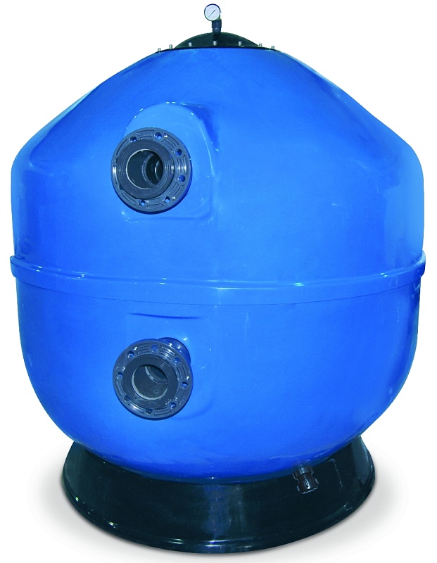 Фильтровальная емкость с боковым подсоединением. Стекловолоконный корпус, 157 м3/ч