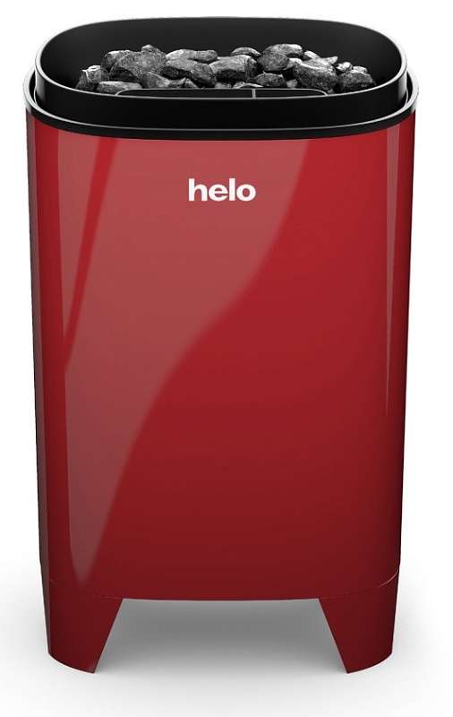 Электрическая печь для сауны 5-9 м3 Helo Fonda Det 600 (6 кВт), красная, без пульта T1)