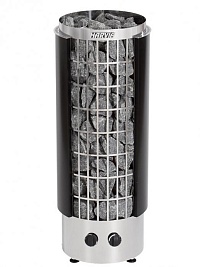Электрическая печь для сауны HARVIA Cilindro PC70H со встроенным пультом, нерж.сталь, 6,8 кВт, черный